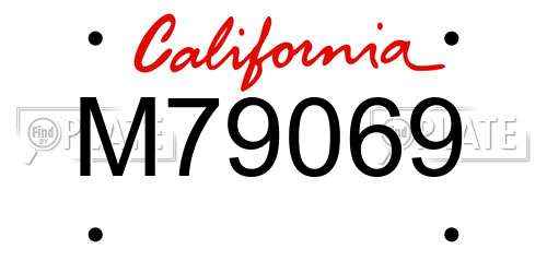 M79069 California License Plate