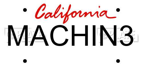MACHIN3 California License Plate