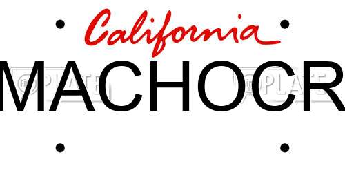 MACHOCR California License Plate