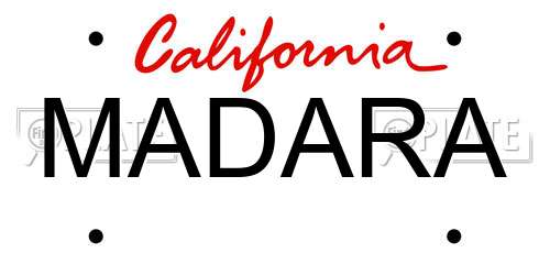 MADARA California License Plate