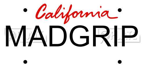 MADGRIP California License Plate