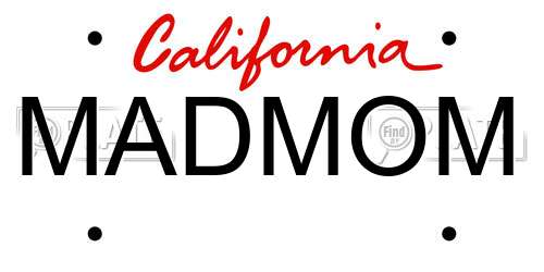 MADMOM California License Plate