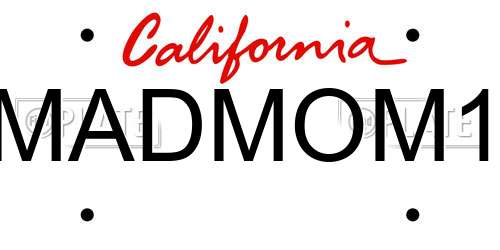 MADMOM1 California License Plate