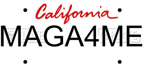 MAGA4ME California License Plate