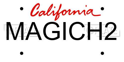 MAGICH2 California License Plate