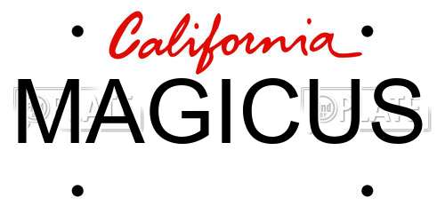 MAGICUS California License Plate