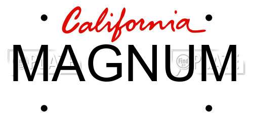 MAGNUM California License Plate