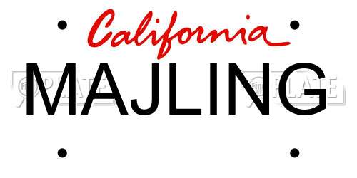 MAJLING California License Plate