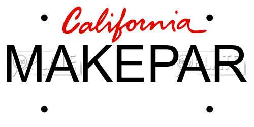 MAKEPAR California License Plate