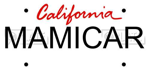 MAMICAR California License Plate