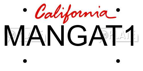 MANGAT1 California License Plate