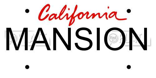 MANSION California License Plate