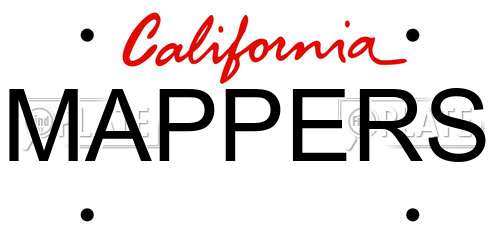 MAPPERS California License Plate