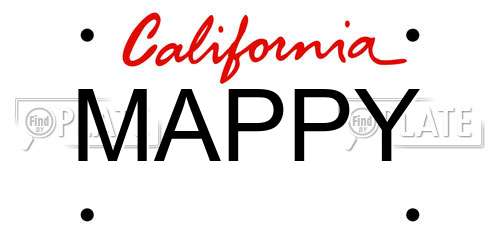 MAPPY California License Plate