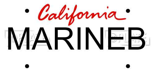 MARINEB California License Plate