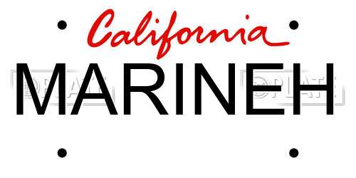 MARINEH California License Plate