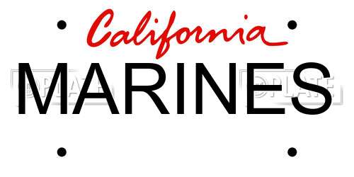 MARINES California License Plate