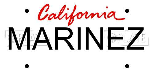 MARINEZ California License Plate
