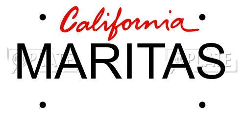 MARITAS California License Plate