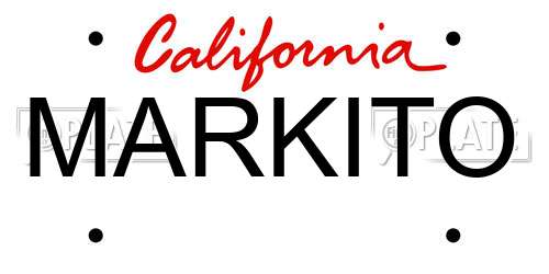 MARKITO California License Plate