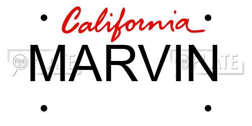 MARVIN California License Plate