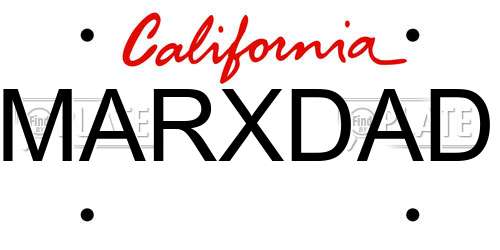 MARXDAD California License Plate