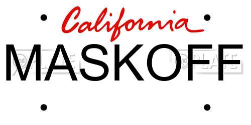 MASKOFF California License Plate