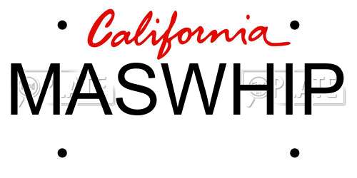 MASWHIP California License Plate