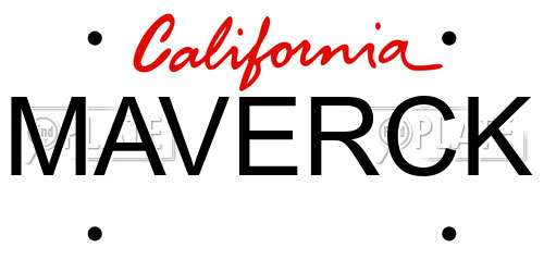 MAVERCK California License Plate