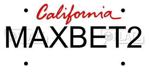 MAXBET2 California License Plate