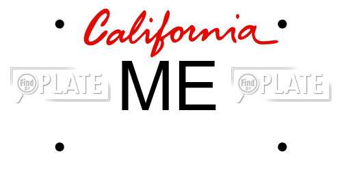 ME California License Plate
