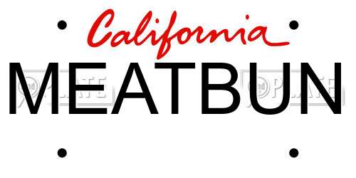MEATBUN California License Plate