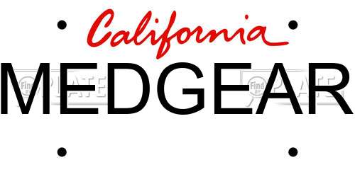 MEDGEAR California License Plate