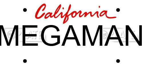 MEGAMAN California License Plate