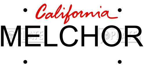 MELCHOR California License Plate