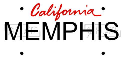 MEMPHIS California License Plate