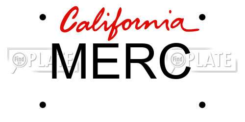 MERC California License Plate