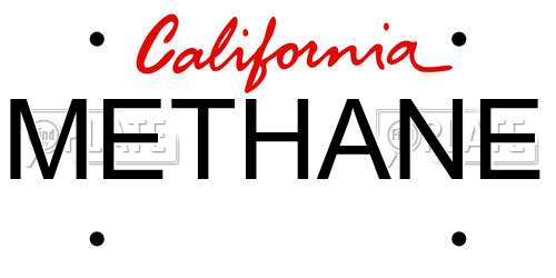 METHANE California License Plate