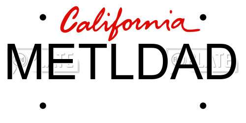 METLDAD California License Plate