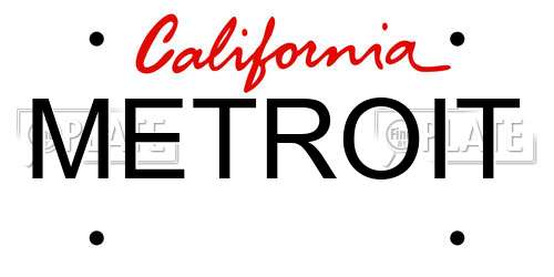 METROIT California License Plate
