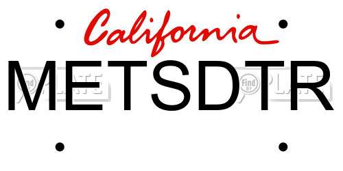 METSDTR California License Plate