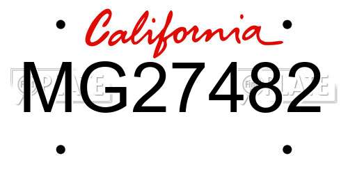 MG27482 California License Plate
