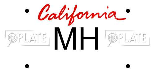 MH California License Plate