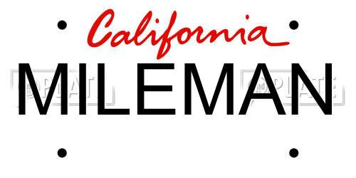 MILEMAN California License Plate