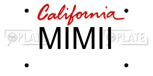 MIMII California License Plate