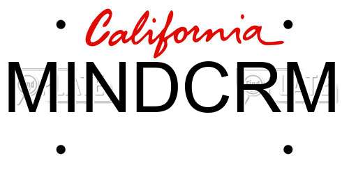 MINDCRM California License Plate
