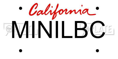 MINILBC California License Plate