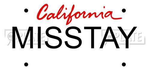 MISSTAY California License Plate