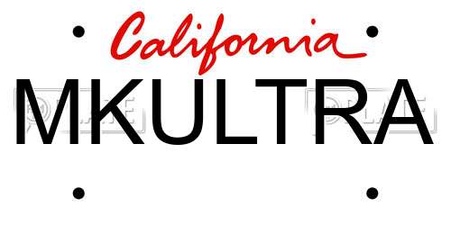 MKULTRA California License Plate