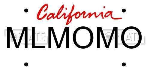 MLMOMO California License Plate
